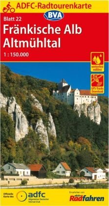 ADFC-Radtourenkarte 22 Fränkische Alb Altmühltal 1:150.000, reiß- und wetterfest, GPS-Tracks Download
