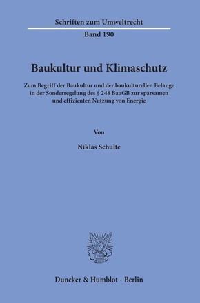 Baukultur und Klimaschutz.