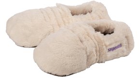 Warmies® Slippies Deluxe creme Plush, Gr. 36-40 - Lavendelfüllung