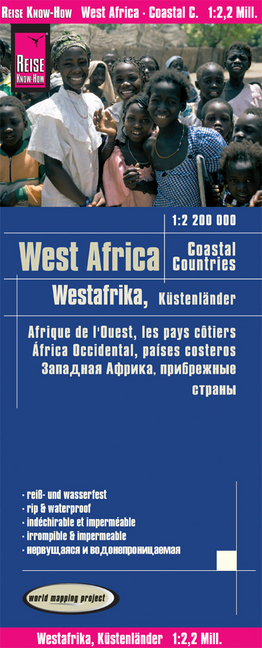 Reise Know-How Landkarte Westafrika, Küstenländer (1:2.200.000) : Senegal bis Nigeria