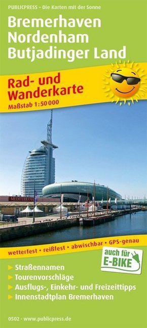 PublicPress Rad- und Wanderkarte Bremerhaven - Nordenham - Butjadinger Land