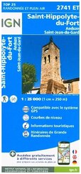 IGN Karte, Serie Bleue Top 25 Saint-Hippolyte-du-Fort.Anduze Saint-Jean-du-Gard