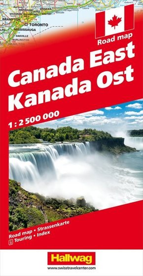 Kanada Strassenkarte Ost / Canada East 1:2.5 Mio