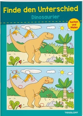 Finde den Unterschied. Dinosaurier