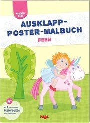 Kreativ Kids Ausklapp-Poster-Malbuch Feen