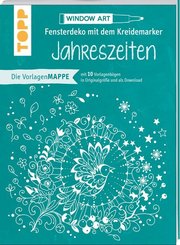 Vorlagenmappe Fensterdeko mit dem Kreidemarker - Jahreszeiten