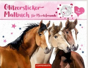 Glitzersticker-Malbuch für Pferdefreunde