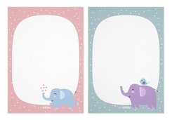 Notizblock-Set Elefanten (für Kinder)