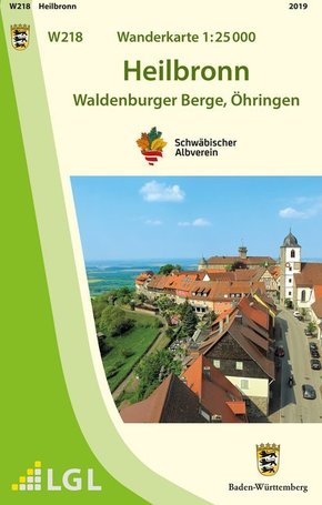 Topographische Wanderkarte Baden-Württemberg Heilbronn
