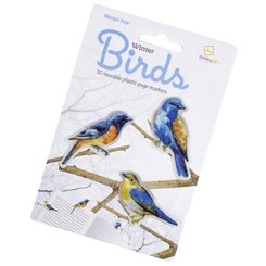 Stikki Marks Mini-Lesezeichen (Winter Birds) - selbsthaftend - wiederabl&ouml;sbar