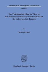 Der Plattformbetreiber als Täter in der urheberrechtlichen Verantwortlichkeit für nutzergesetzte Frames.