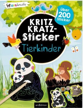 Kritzkratz-Sticker Tierkinder