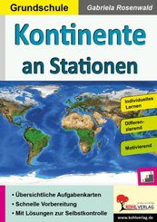 Kontinente an Stationen / Grundschule