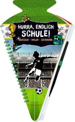 Schultüten-Kratzelbuch - Fußball - Hurra, endlich Schule!