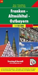 freytag & berndt Auto + Freizeitkarte Franken - Altmühltal - Ostbayern, Autokarte 1:150 000