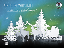 URSUS Winterliche Papierszenerie "Santas Schlitten"