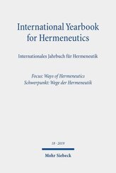 International Yearbook for Hermeneutics / Internationales Jahrbuch für Hermeneutik - Vol.18