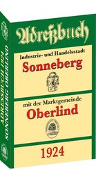 Adreßbuch / Einwohnerbuch der Stadt SONNEBERG mit Oberlind 1924