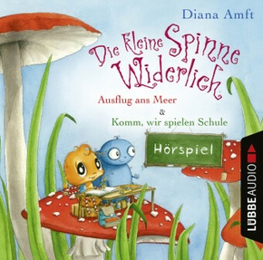 Die kleine Spinne Widerlich - 2 Geschichten - Ausflug ans Meer & Komm, wir spielen Schule, 1 Audio-CD
