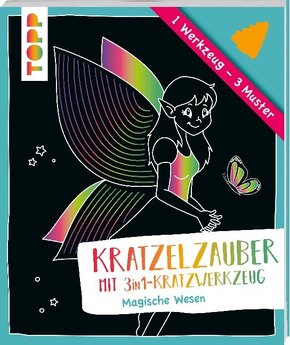 Kratzelzauber mit 3in1-Kratzwerkzeug - Magische Wesen
