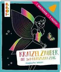 Kratzelzauber mit 3in1-Kratzwerkzeug - Magische Wesen
