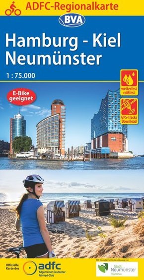 ADFC-Regionalkarte Hamburg, Kiel, Neumünster