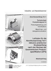 Abschlussprüfung Teil 1 Technischer Produktdesigner/-in Produktgestaltung und -Konstruktion /  Maschinen- und Anlagenkon