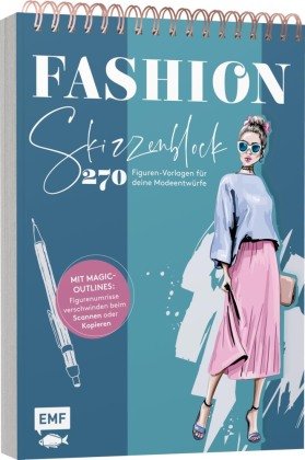 Fashion Skizzenblock - 270 Figuren-Vorlagen für deine Modeentwürfe