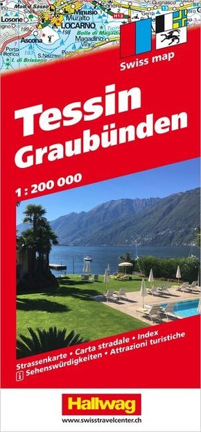Hallwag Strassenkarte Tessin und Graubünden