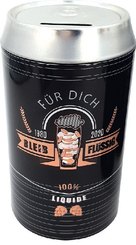 Bier-Spardose "Bleib Flüssig - 100% liquide"