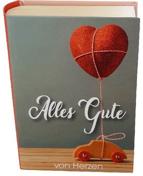 Geschenkschachtel "Buch" - Alles Gute von Herzen