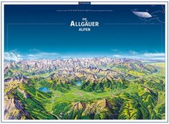 KOMPASS Panorama-Poster Die Allgäuer Alpen