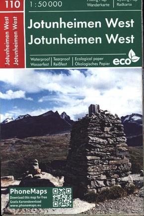 Jotunheimen West, Wander- Radkarte 1 : 50 000