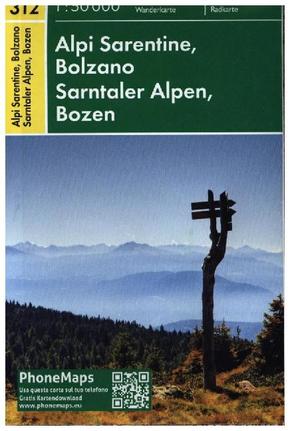 Sarntaler Alpen, Bozen, Wander- Radkarte 1 : 50 000