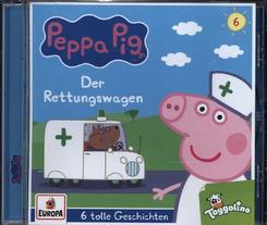 Peppa Pig Hörspiele - Der Rettungswagen (und 5 weitere Geschichten), 1 Audio-CD