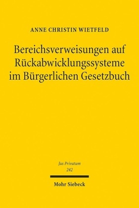 Bereichsverweisungen auf Rückabwicklungssysteme im Bürgerlichen Gesetzbuch