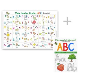 Mein buntes Kinder-ABC-Set in Grundschrift, m. 1 Buch, m. 1 Beilage, 2 Teile