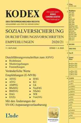 KODEX Sozialversicherung 2020/21 (f.Österreich)