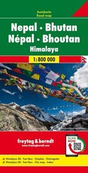 Freytag & Berndt Nepal - Bhutan, Autokarte 1:800.000