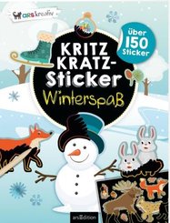 Kritzkratz-Sticker Winterspaß