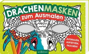 Drachen-Masken zum Ausmalen