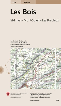 Landeskarte der Schweiz 1124 Les Bois