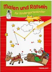 Malen und Rätseln für Kindergartenkinder - Weihnachten