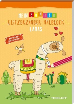 Mein bunter Glitzerzauber-Malblock - Lamas