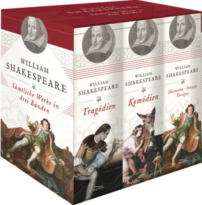 William Shakespeare, Sämtliche Werke in drei Bänden (Tragödien - Komödien - Historien/Sonette/Versepen) (3 Bände im Schu