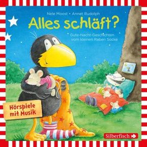 Alles schläft? (Alles ohne Ende!, Alles Monster!, Alles verbummelt!, Alles besser!) (Der kleine Rabe Socke), 1 Audio-CD