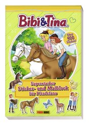 Bibi & Tina - Superstarker Sticker- und Malblock für Pferdefans