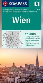 KOMPASS Stadtplan Wien 1:15.000