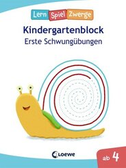 LernSpielZwerge Kindergartenblock - Erste Schwungübungen