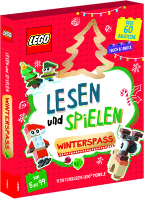 LEGO - Lesen und Spielen - Winterspaß mit über 60 Bausteine, Buch & Block